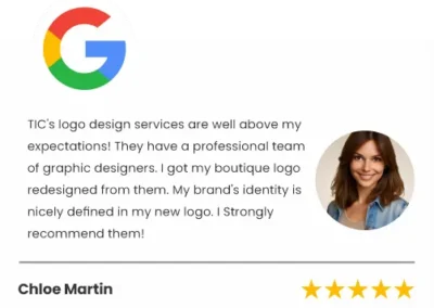 Google review for logo design service