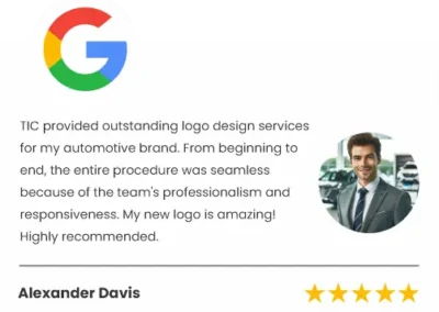 Google review for logo design service in canada